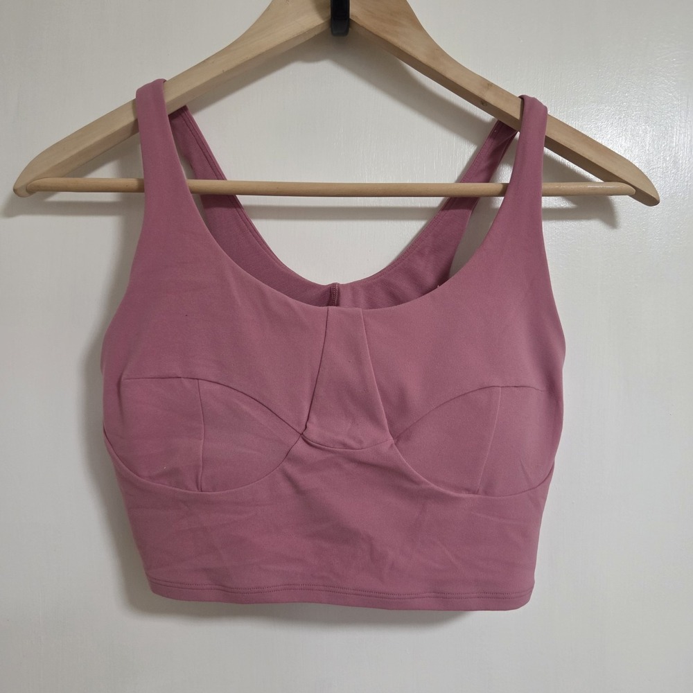 Lululemon Align Sweetheart Bra Longline Pink Nulu Yoga Sports Bra Womens Small